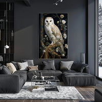 Majestic Owl In Bloom Poster PosterGoat