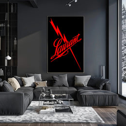 Laurant Energy Logo Bold Cursive Artistic Poster