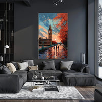 Autumn Stroll By Big Ben Poster PosterGoat