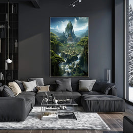 Enchanted Mountain City Poster