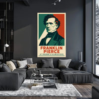 Franklin Pierce Patriotic Art Poster Historical Presidential Poster