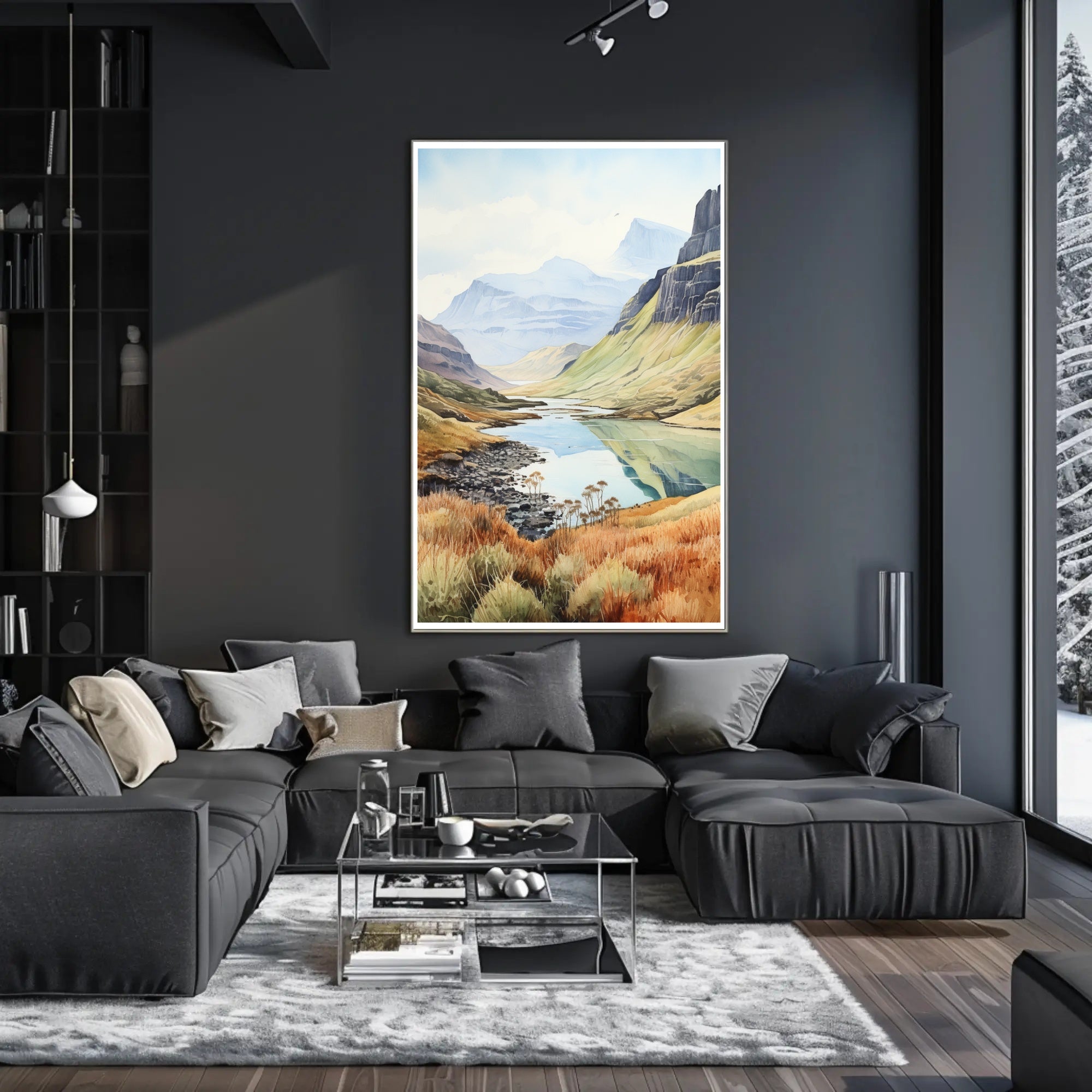 Tranquil Mountain Landscape Poster PosterGoat