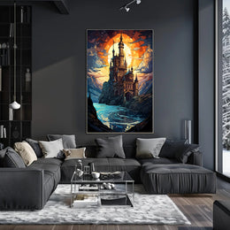 Enchanted Castle At Sunset Poster