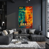 Brazilian Adventure Christ the Redeemer Travel Poster PosterGoat