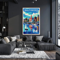 Baltimore Harbor Scene Poster