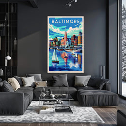 Baltimore Harbor Scene Poster
