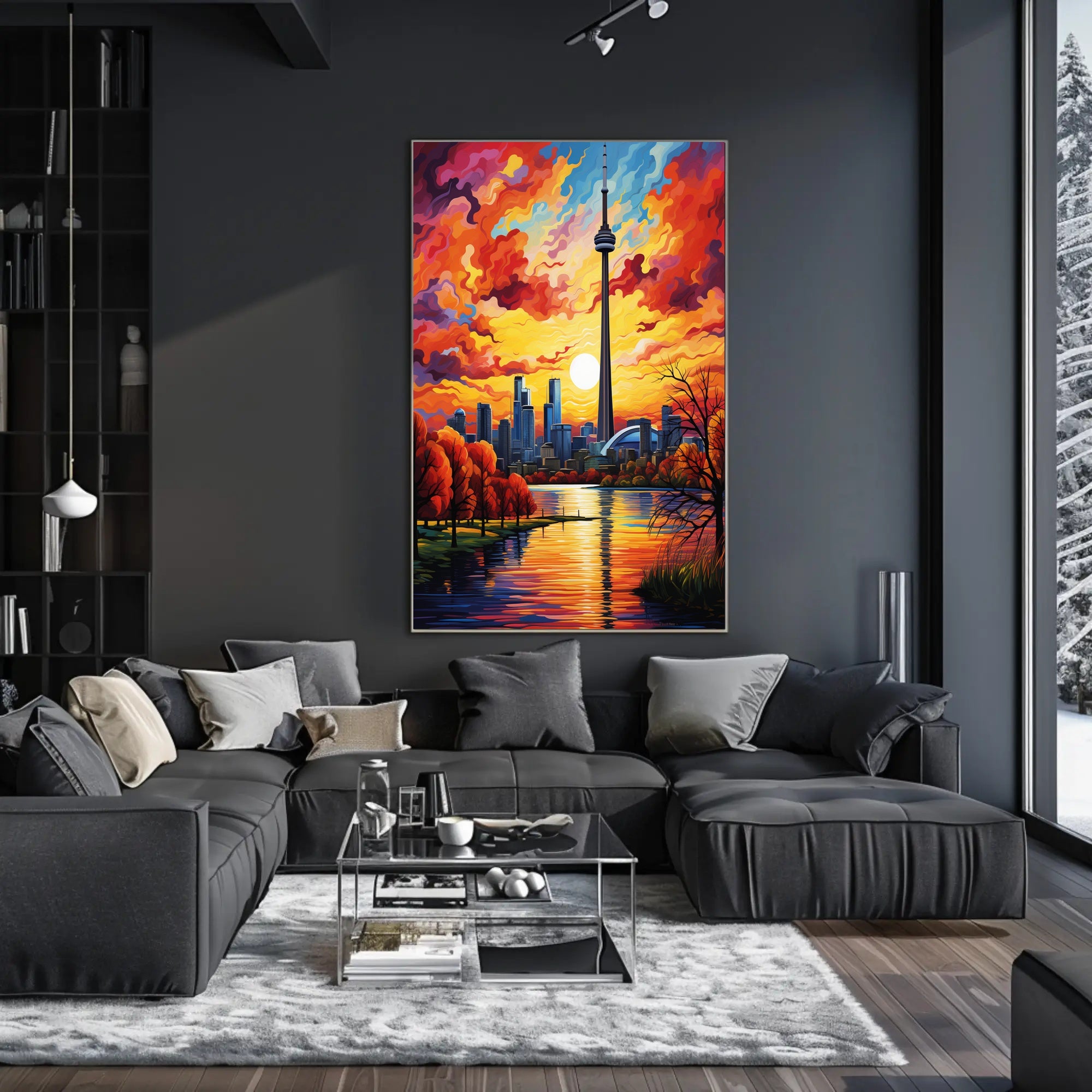 Toronto Skyline At Sunset Poster