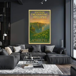 Ireland's Enchanting Cliffs Travel Poster