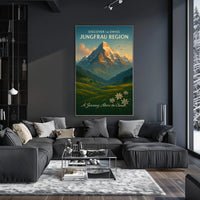 Jungfrau Region Vintage Travel Poster Print
