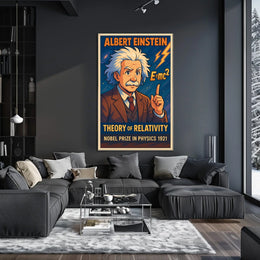 Einstein Relativity Vintage Educational Poster