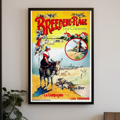 Breedene-Plage, Lez-Ostende Vintage Poster