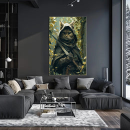 The Enigmatic Feline Adventurer Poster PosterGoat