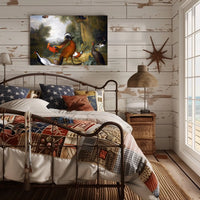 Exotic Birds in Idyllic Landscape Animal Poster