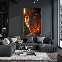 Fiery Surreal Woman Fantasy Art Poster PosterGoat