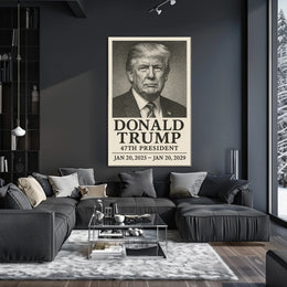Trump 47th President Scenic Patriotic Decor Poster