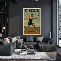 Discus Art Print of Precision Sports Design PosterGoat