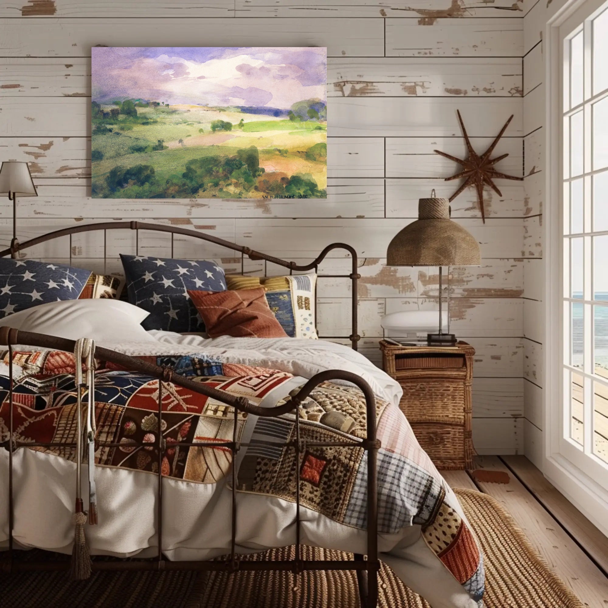 Serene Landscape Watercolor Poster