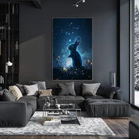 Enchanted Night Rabbit Poster