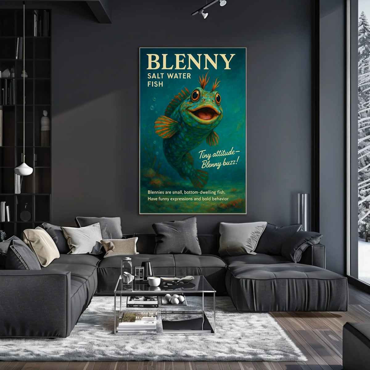Blenny Salt Water Fish Poster