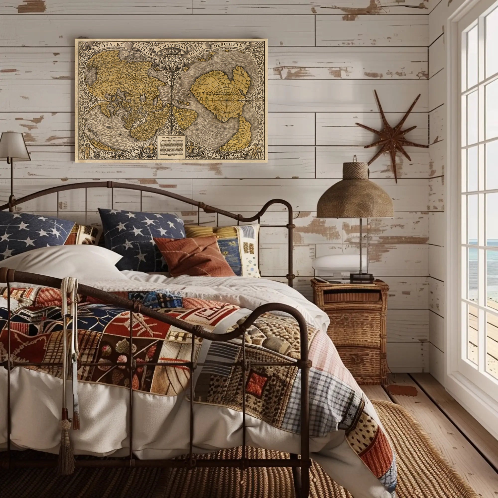 world map created by Oronce Fine in 1531 poster