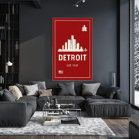 Detroit Skyline Poster PosterGoat