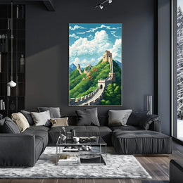 Great Wall of China Artistic Travel Poster