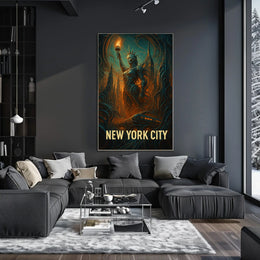 New York City Futuristic Vision Poster