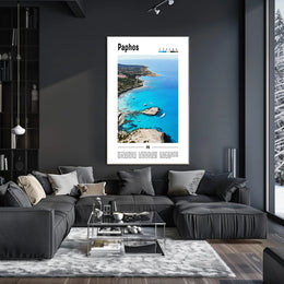 Paphos Coastal Paradise: Stunning Travel Poster PosterGoat
