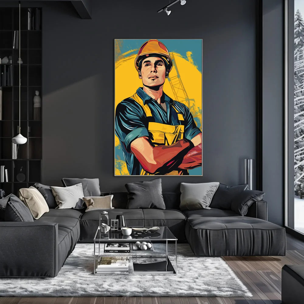 Vintage Futuristic Cityscape Art Deco Poster