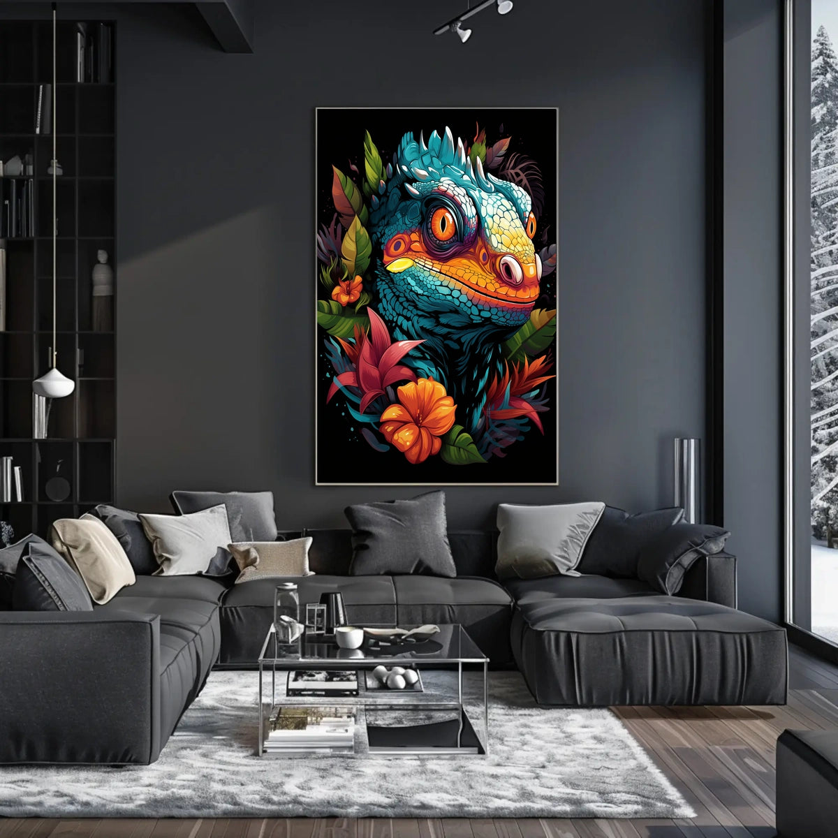 Vibrant Reptile Art Poster