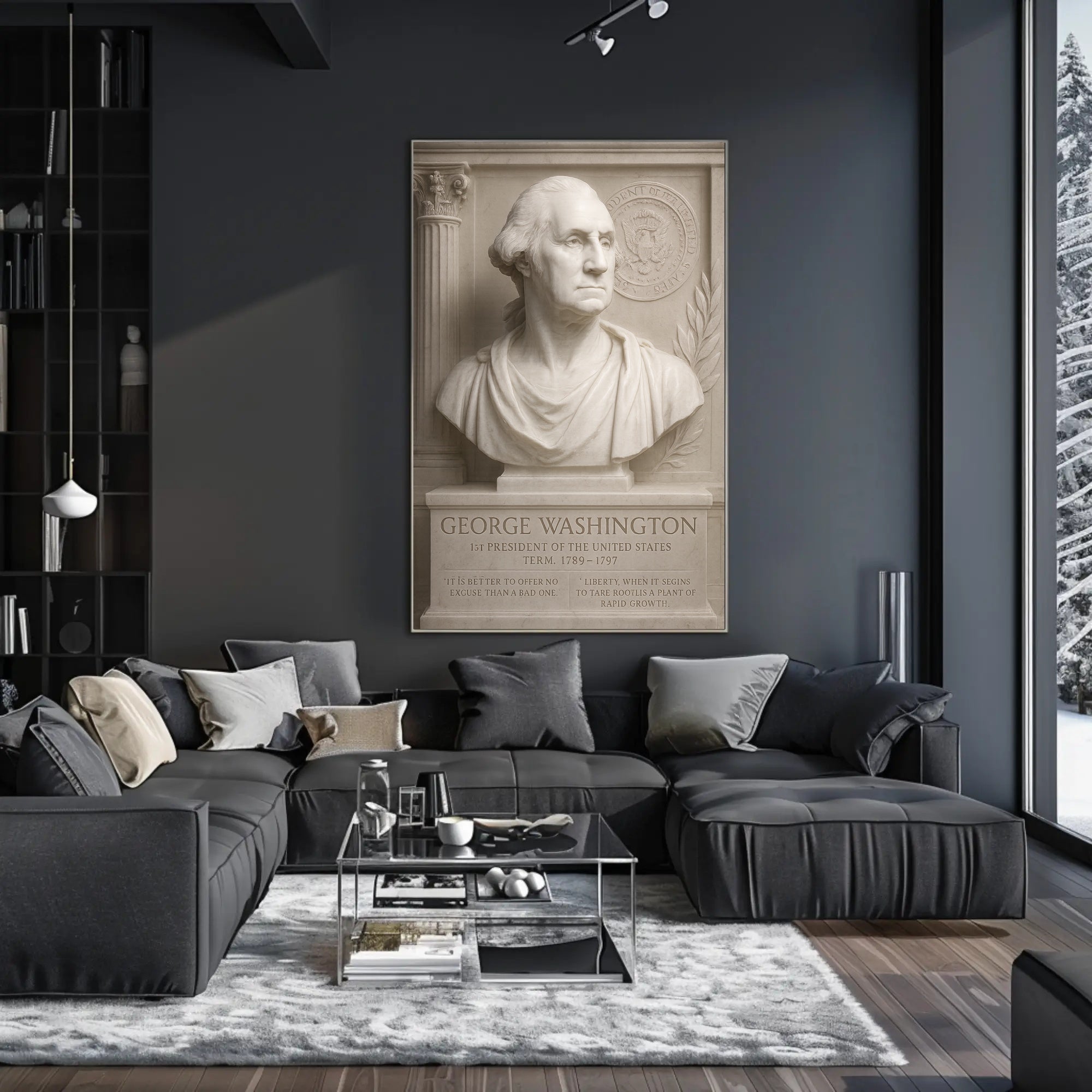George Washington Bust Classical Historical or Presidential Poster