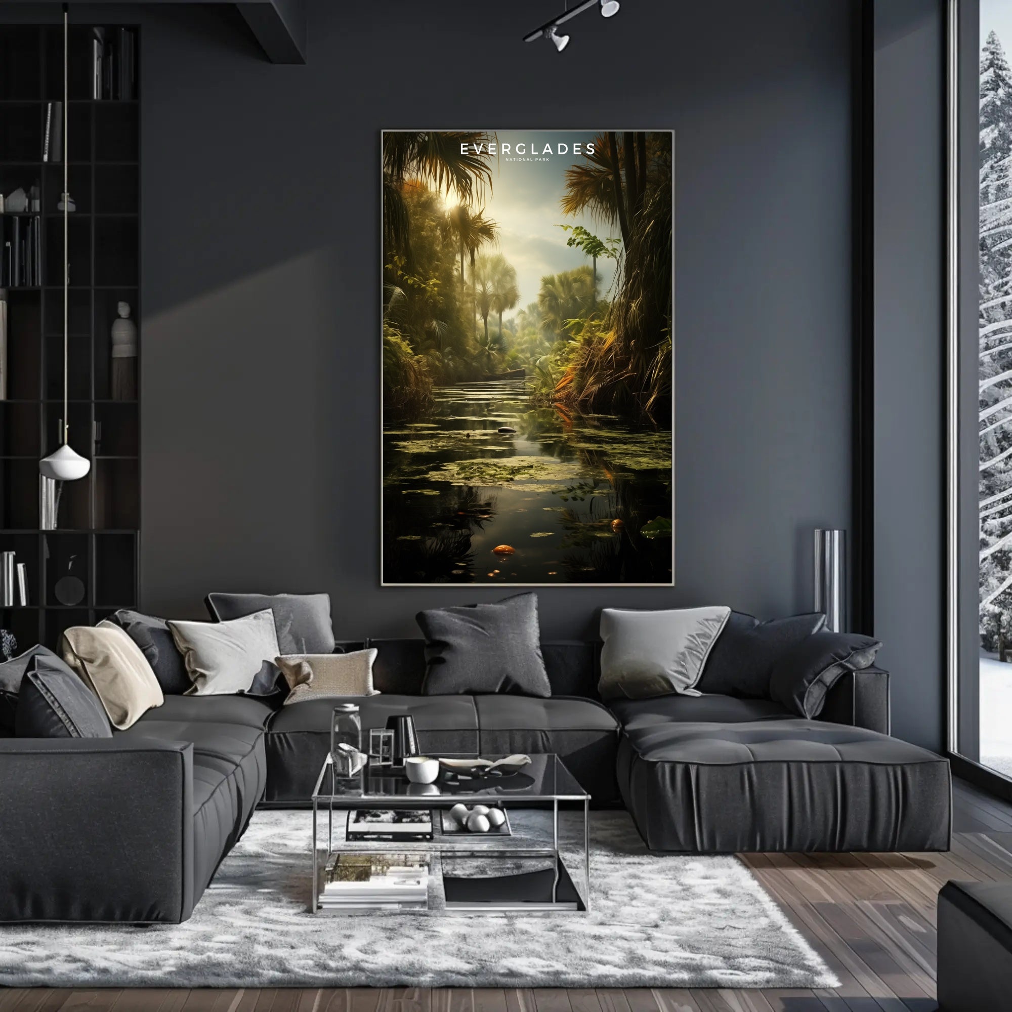 Everglades Tranquil Travel Poster Scenic Wall Art Print