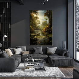 Everglades Tranquil Travel Poster Scenic Wall Art Print