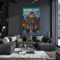 Quebec City Winter Fairytale Poster