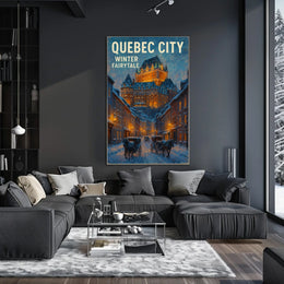 Quebec City Winter Fairytale Poster