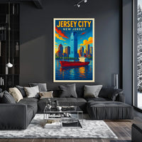 Jersey City Skyline Poster