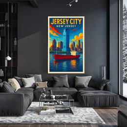 Jersey City Skyline Poster