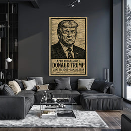 Donald Trump 47Th President Tribute Patriotic Leadership Wall Art Collection Poster
