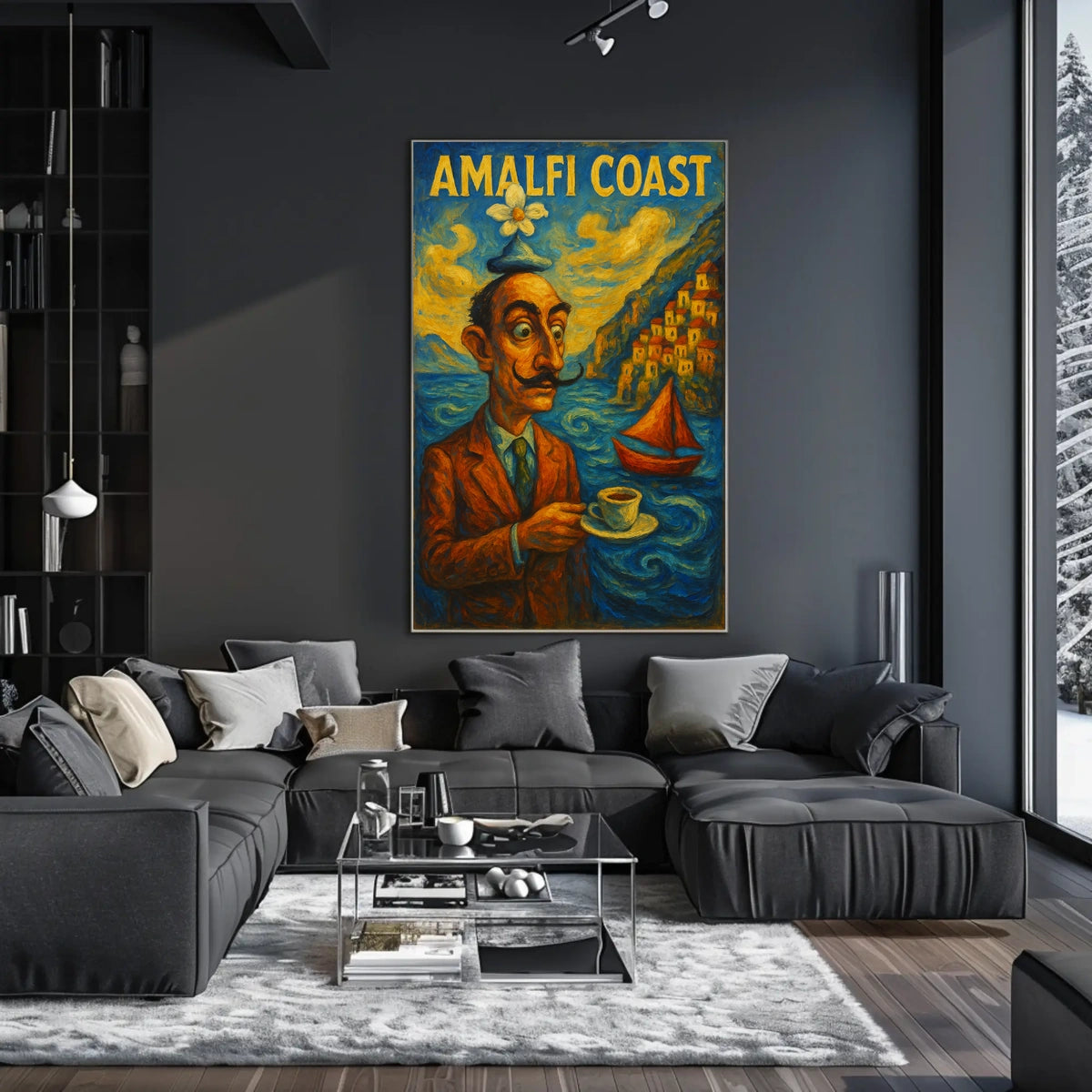 Amalfi Coast Surrealism Surreal Poster
