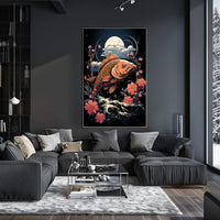 Mystical Fish Under Moonlit Night Poster