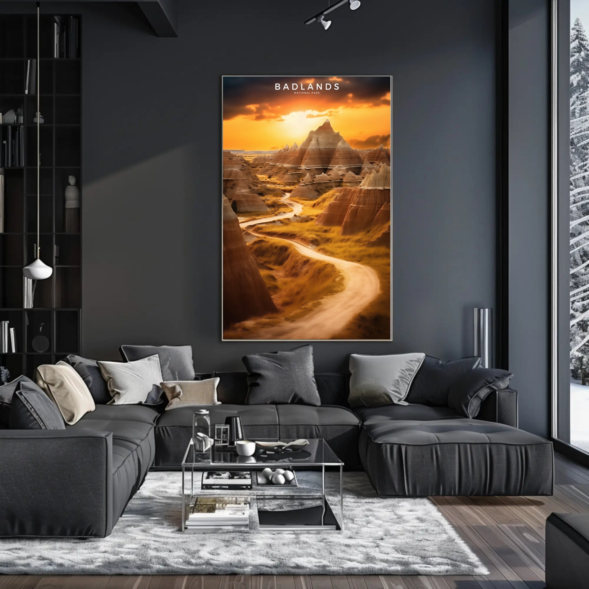 Badlands Majestic Travel Poster Wall Art Print