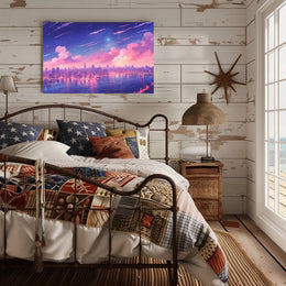Dreamy Cityscape at Dusk Poster