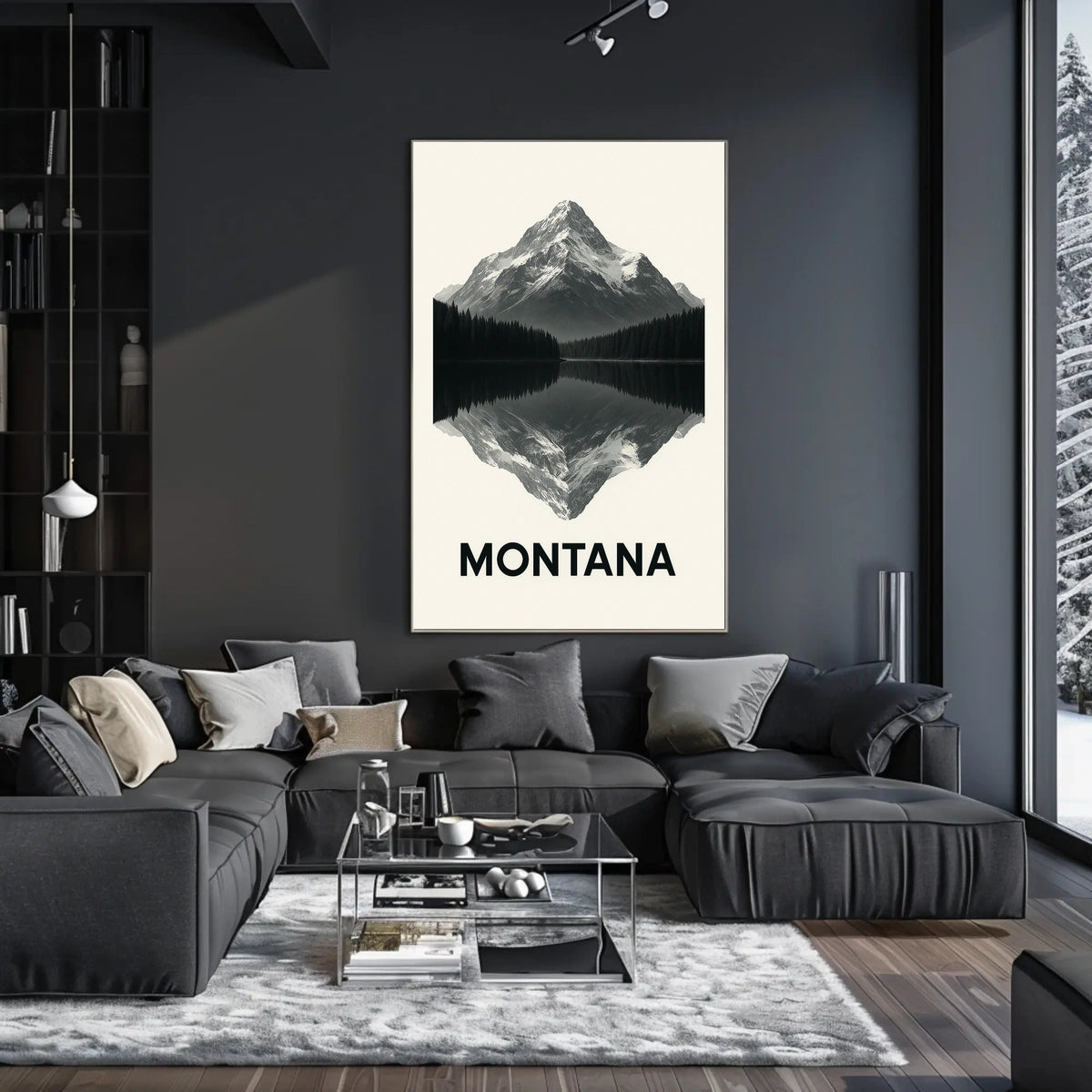Montana Mountain Reflection Poster