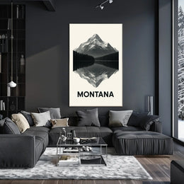 Montana Mountain Reflection Poster