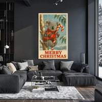 Merry Christmas Koala Poster