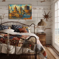 Maseru Skyline Wanderlust Vibrant Cityscape Digital Poster