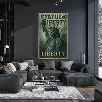Statue of Liberty Vintage Heritage Cultural or Heritage Poster PosterGoat