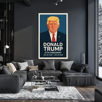 Donald Trump 47th President Iconic Scenic Portrait Vintage Inspired Wall Art Decor Lovers Poster