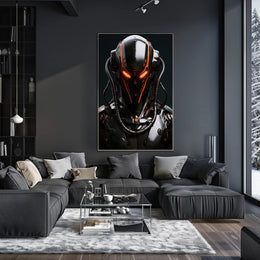 Futuristic Cyborg Sentinel Poster PosterGoat