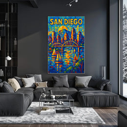 San Diego Skyline Poster